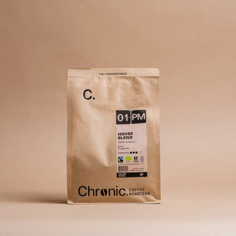Paquet de café Chronic. 01PM bio & Fairtrade