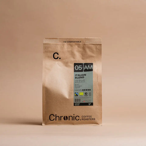 Paquet de café Chronic. 05AM bio & Fairtrade