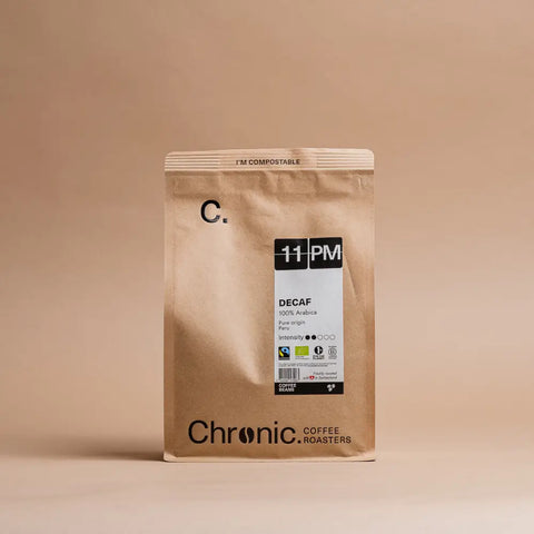 Paquet de café Chronic. 11PM bio & Fairtrade