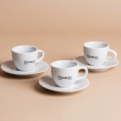 Set de tasses espresso - 6 pièces avec sous-tasses