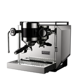 Rocket Espresso Bicocca – machine espresso double chaudière, finition chrome, vue de trois quarts