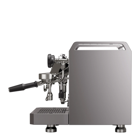 Rocket Espresso Mozzafiato Fast R – finition chrome, vue de côté